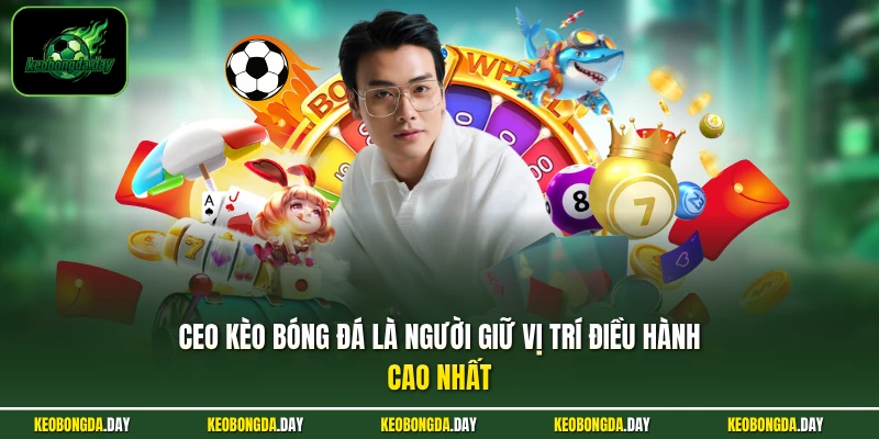 CEO KÈO BÓNG ĐÁ là người giữ vị trí điều hành cao nhất